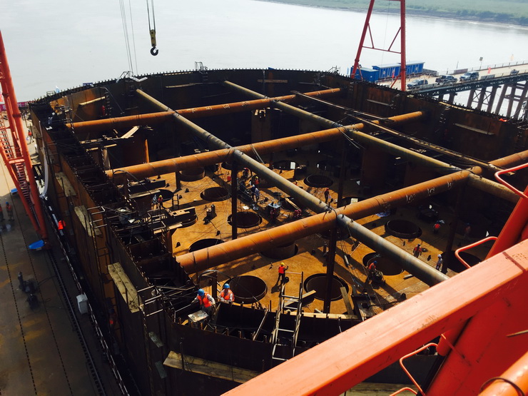 长江大桥主墩沉箱